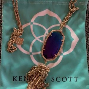 Kendra Scott Black Iridescent Rayne Necklace